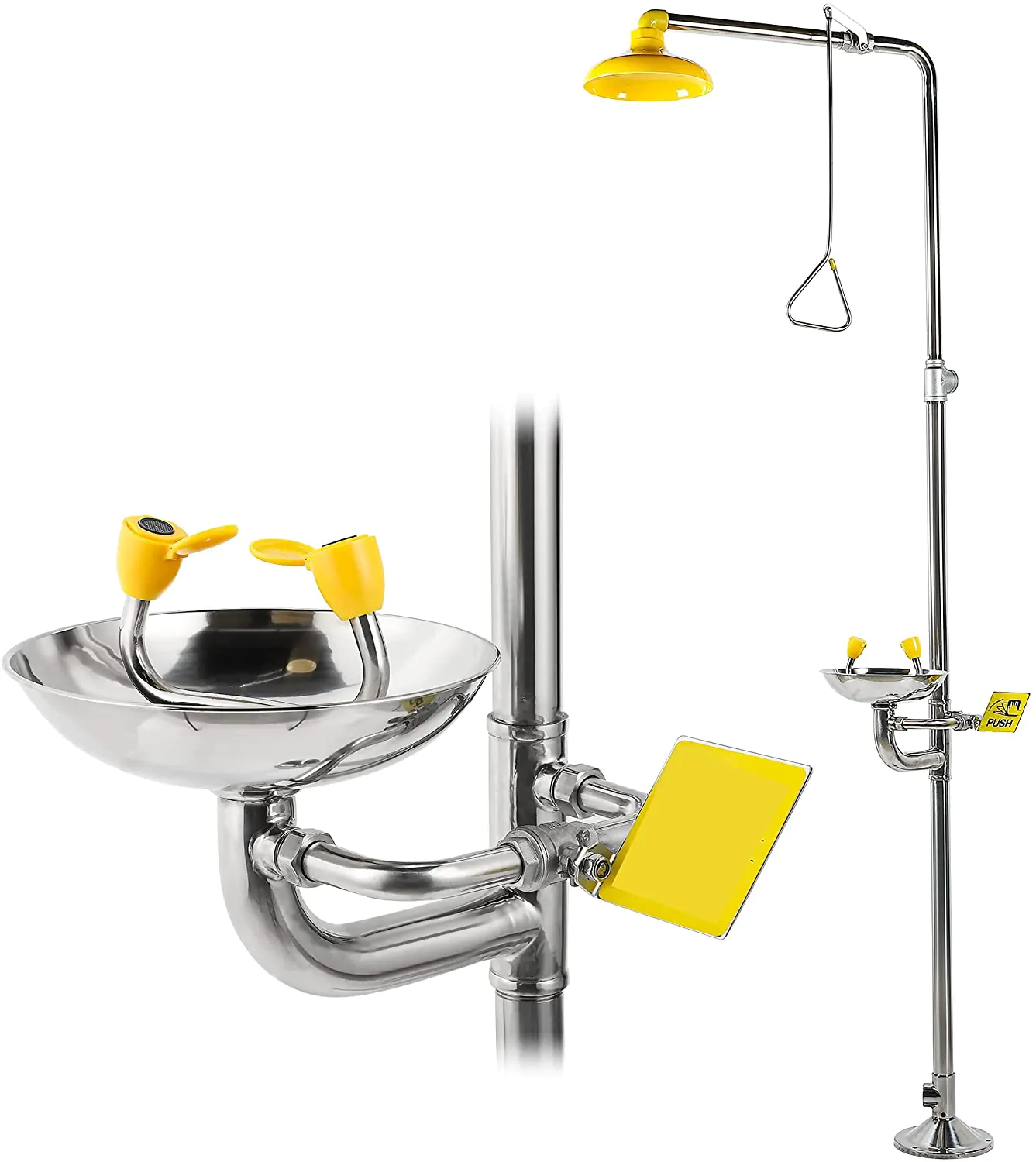 Emergency shower and eye wash